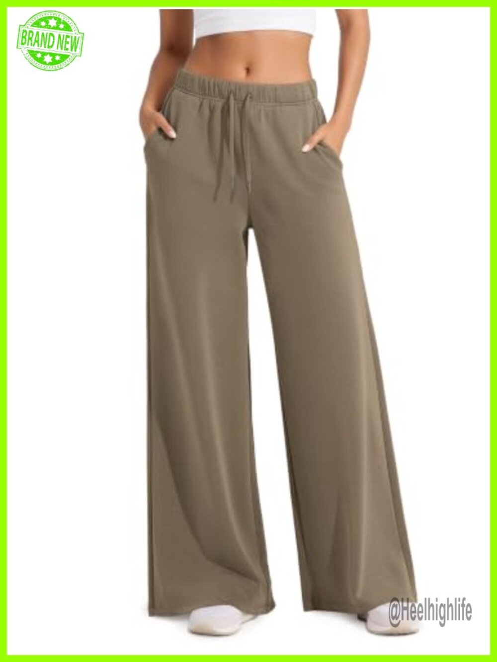 Modal Soft Extra Wide Leg Pull-On Pants with Pockets Drawstring Waist